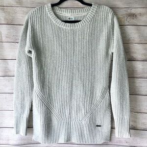 Toms Cream Ribbed Crew Neck Metallic Sweater